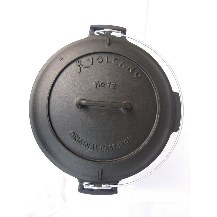 Volcano Grills 8 Qt.Pre-seasoned Cast Iron Round Dutch Oven